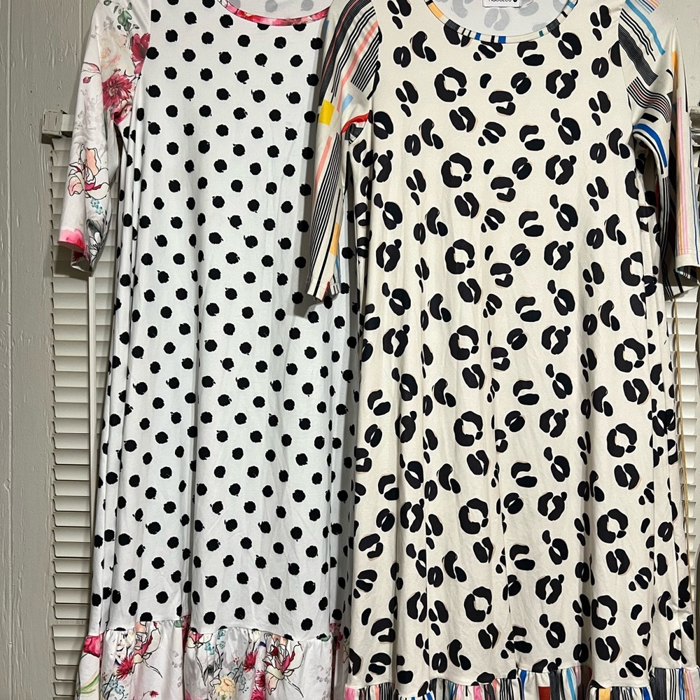 Polka Dot and Leopard Print Girls Dresses